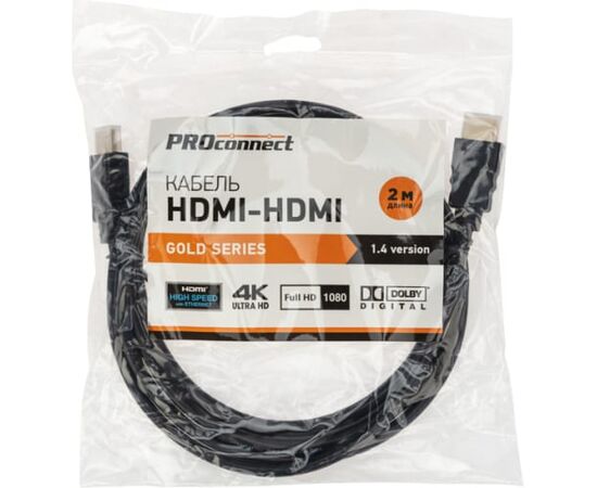  Кабель Proconnect (17-6204-6) HDMI - HDMI 1.4 gold 2м 